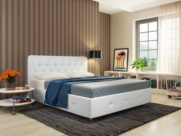 Кровать с подъемным механизмом Афина размер 160х200, Ideal 301.кож.зам в Вологде
