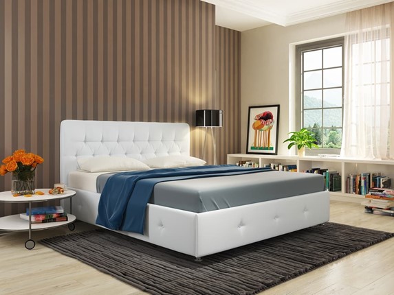 Кровать с подъемным механизмом Афина размер 140х200, Ideal 301.кож.зам в Вологде - изображение