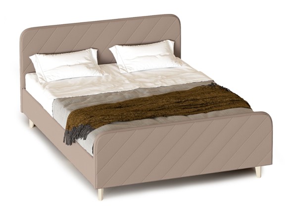 Спальная кровать Мелоди 1600 (с подъемным механизмом и ящиком) Альба мокко в Вологде - изображение