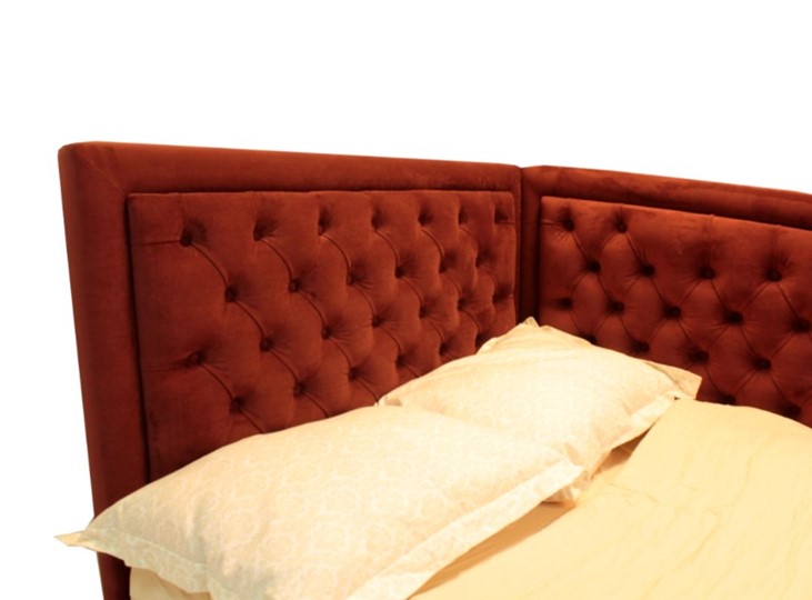 Кровать угловая  высокими ножками Грета 1540х2150 мм в Вологде - изображение 4