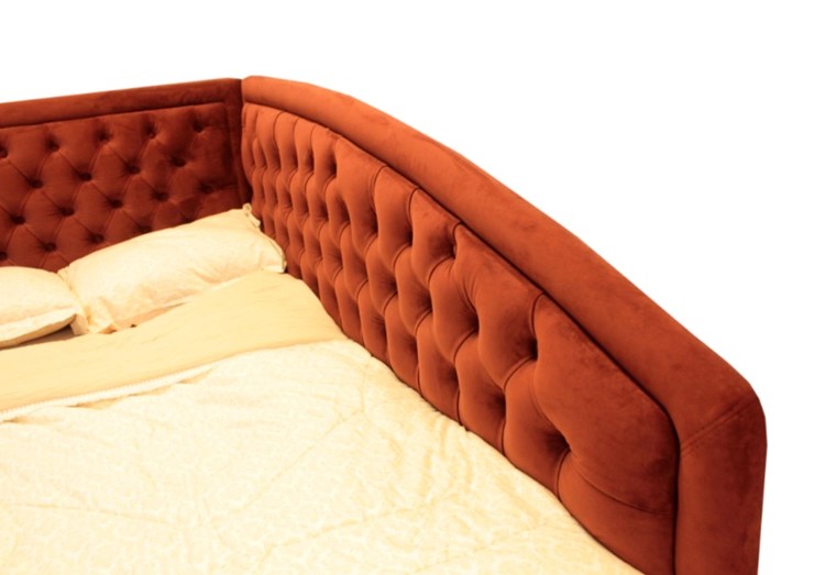 Кровать угловая  высокими ножками Грета 1340х2150 мм в Вологде - изображение 5