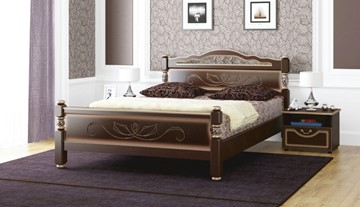 Кровать в спальню Карина-5 (Орех Темный) 160х200 в Вологде