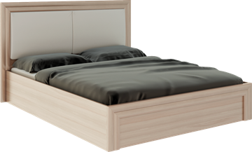 Кровать с механизмом 2-спальная Глэдис М32 (Шимо светлый/Белый текстурный) в Вологде - предосмотр
