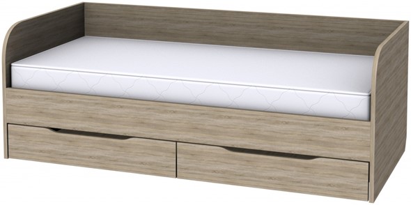 Кровать-софа КС09 с основанием, цвет Дуб Сонома в Вологде - изображение