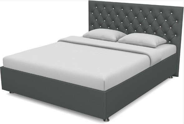Спальная кровать Флоренция-А 1600 с основанием (Nitro Grey) в Вологде - изображение
