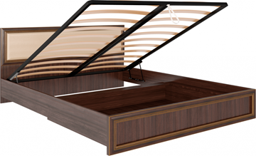 Кровать с механизмом 2-спальная Беатрис М11 с мягким изголовьем (Орех Гепланкт) в Вологде