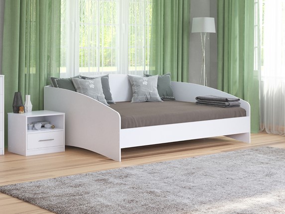 Двуспальная кровать Этюд Софа 160х200, Белый в Вологде - изображение
