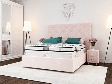 Кровать спальная Style Compact/Island M 180х200, Флок (Велсофт Винтажный розовый) в Вологде
