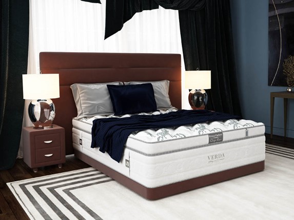 Кровать спальная Modern/Basement 180х200, Флок (Велсофт Спелая слива) в Вологде - изображение