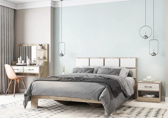 Мебель для спальни Соната №1 Дуб Крафт Серый - Дуб Крафт Белый в Вологде - изображение