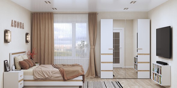 Модульная спальня Анона №2, Белый в Вологде - изображение