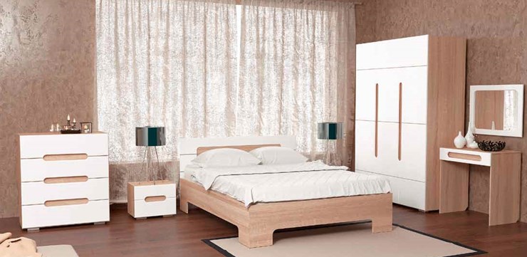 Гарнитур спальный Некст, цвет дуб сонома/белый в Вологде - изображение