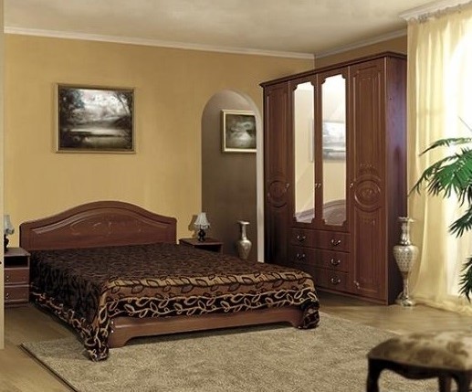 Гарнитур в спальню Ивушка-5, цвет Итальянский орех в Вологде - изображение