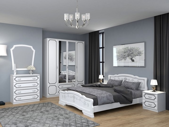 Гарнитур спальный Лак (Белый Жемчуг) в Вологде - изображение