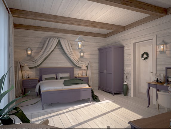 Модульная спальня Leontina №1 Лавандовый в Вологде - изображение