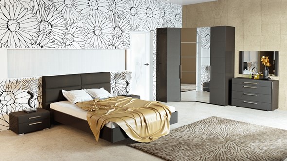 Спальня Наоми №1, цвет Фон серый, Джут в Вологде - изображение