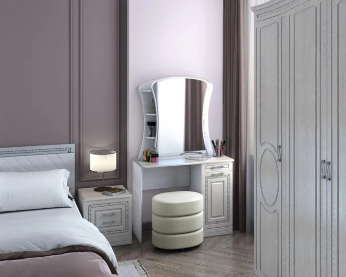 Гарнитур спальный Гертруда 1, белая лиственица/ясень жемчужный в Вологде - изображение 1