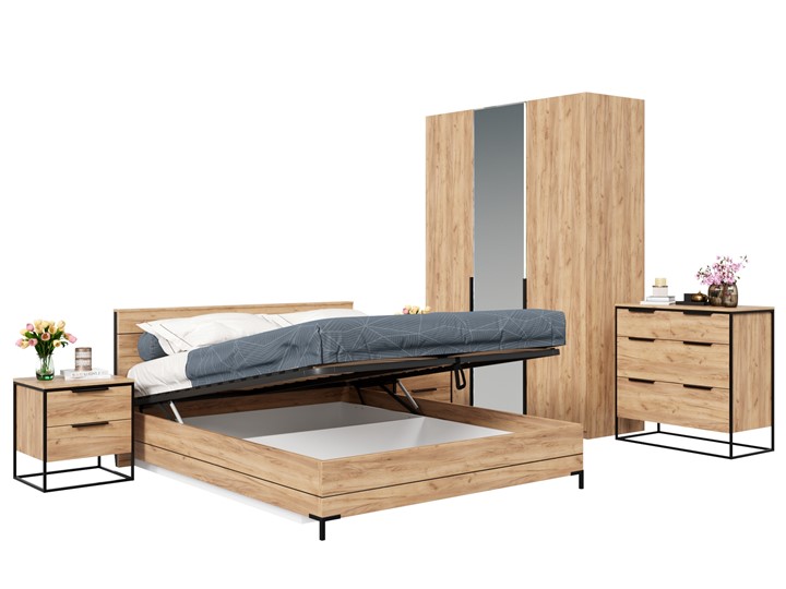 Модульная спальня Норд, Набор 5, дуб золотой в Вологде - изображение
