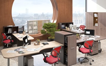 Набор мебели в офис Xten, для двух сотрудников с тумбой в Вологде - предосмотр 5