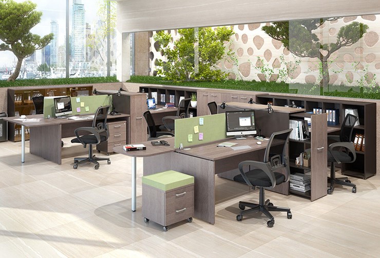 Комплект офисной мебели Xten с большим шкафом для документов для 2 сотрудников в Вологде - изображение 1