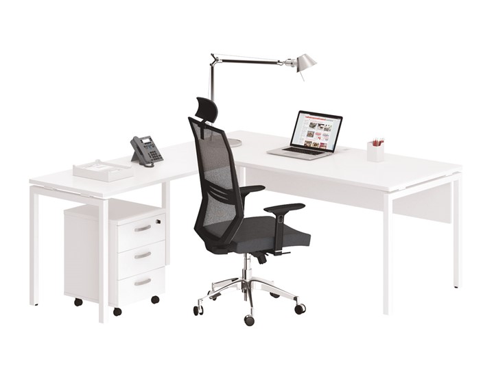 Мебель для персонала А4 (металлокаркас DUE) белый премиум / металлокаркас белый в Вологде - изображение