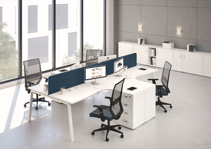 Мебель для персонала А4 (металлокаркас TRE) белый премиум / металлокаркас белый в Вологде - изображение
