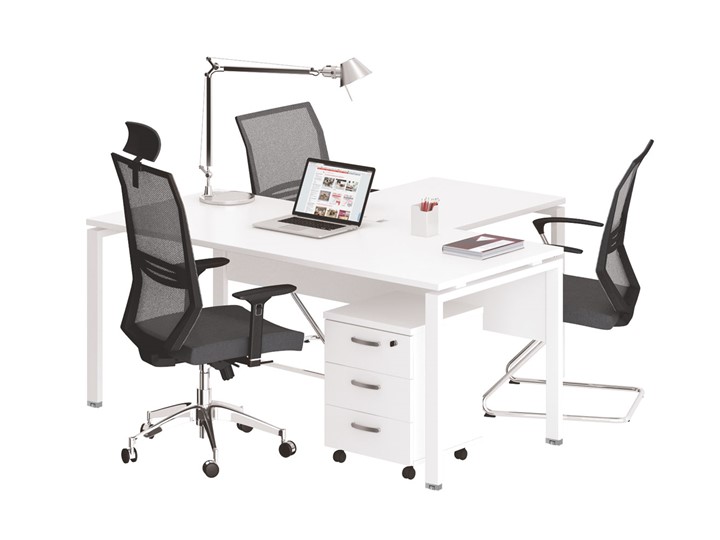 Офисный набор мебели А4 (металлокаркас UNO) белый премиум / металлокаркас белый в Вологде - изображение