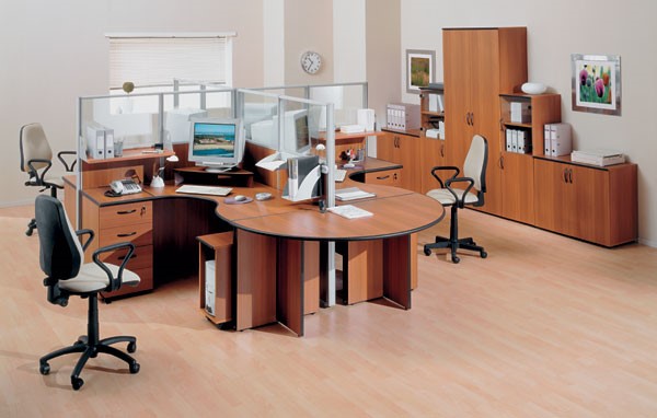 Набор мебели в офис ДИН-Р (французский орех) в Вологде - изображение 1