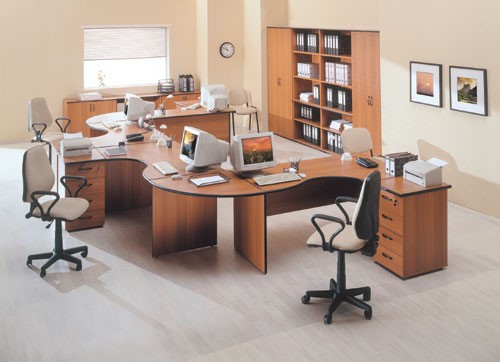 Набор мебели в офис ДИН-Р (французский орех) в Вологде - изображение 2