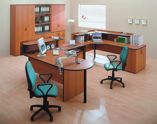 Набор мебели в офис ДИН-Р (французский орех) в Вологде - изображение