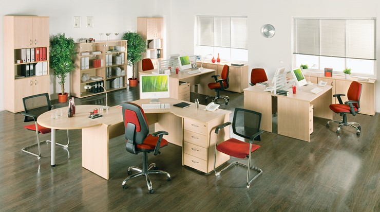 Комплект офисной мебели Формула (вяз светлый) в Вологде - изображение
