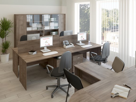 Набор мебели в офис Комфорт №2 (дуб шамони темный) в Вологде - изображение