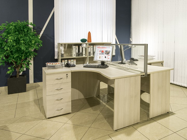 Офисный комплект мебели Комфорт (дуб шамони) №2 в Вологде - изображение