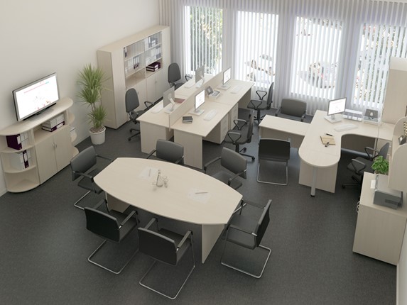 Набор мебели в офис Комфорт (дуб шамони) в Вологде - изображение