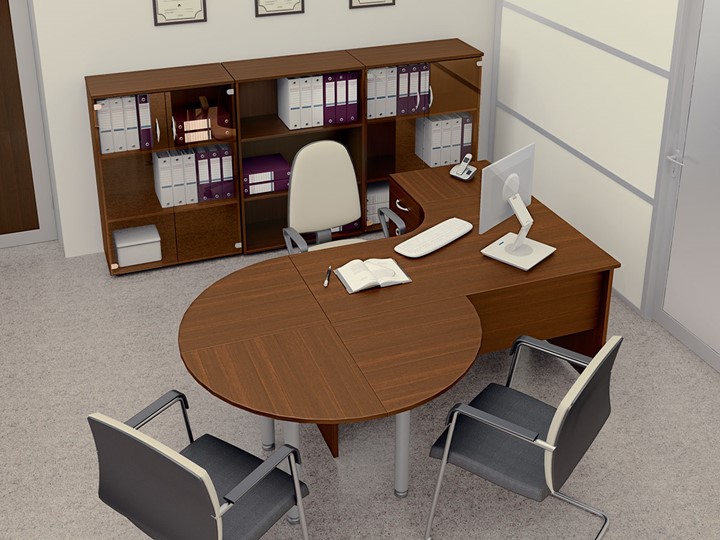 Набор мебели в офис Комфорт (французский орех) в Вологде - изображение 6