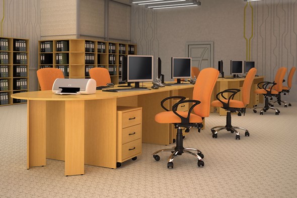 Офисный комплект мебели Классик рабочее место для опенспэйса (фрифло) в Вологде - изображение
