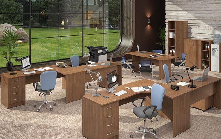 Мебель для персонала IMAGO три стола, 2 шкафа, стеллаж, тумба в Вологде - изображение