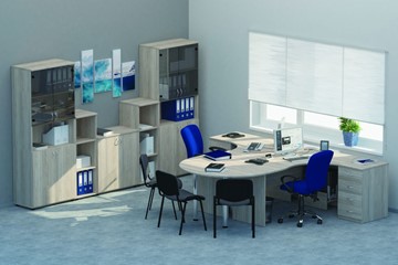 Набор мебели в офис Twin для 2 сотрудников с совмещенными столами в Вологде - предосмотр