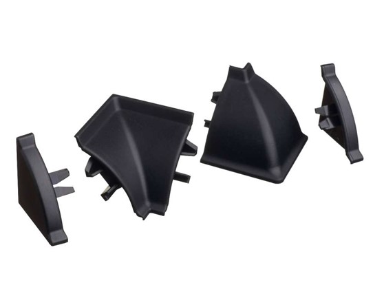 Комплект углов и заглушек для плинтуса Rehau, черный 98104 в Вологде - изображение