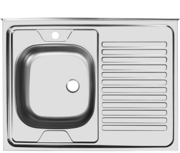 Мойка накладная STD800.600-5C левая в Вологде - изображение