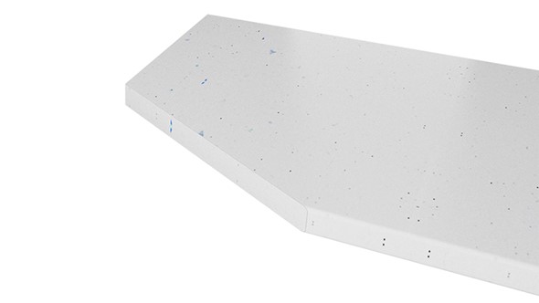 Столешница торцевая 40х600х1500 левая (Белая Искра) С(п)40нТ_45-150L в Вологде - изображение