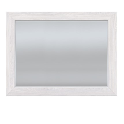 Настенное зеркало ПАРМА НЕО,  ясень анкор светлый /  экокожа polo белая в Вологде - изображение