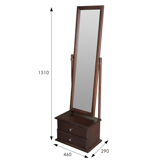Зеркало напольное Селена (средне-коричневый) в Вологде - изображение 1