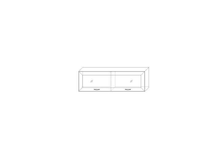 Полка навесная Сиена - 2 1300, Бодега белый / патина золото в Вологде - изображение 1