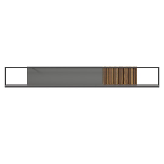 Полка навесная Элиот ЛД 414.080.000, Оникс Серый/Орех фактурный в Вологде - изображение 4