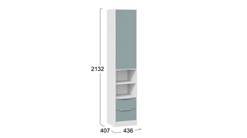 Комбинированный шкаф Марли (Белый/Серо-голубой) в Вологде - предосмотр 5