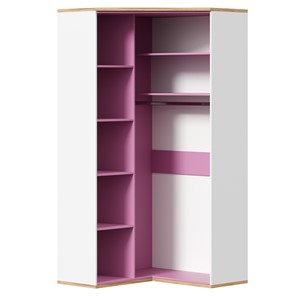 Детский угловой шкаф Урбан 528.060, белый/розовый в Вологде - предосмотр 3