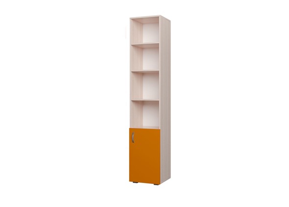 Детский шкаф 400 1Д Млечный дуб, Оранжевый в Вологде - изображение