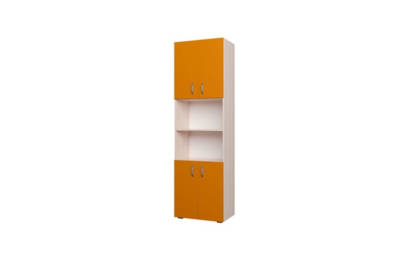 Шкаф детский 600 4Д Млечный дуб, Оранжевый в Вологде - изображение