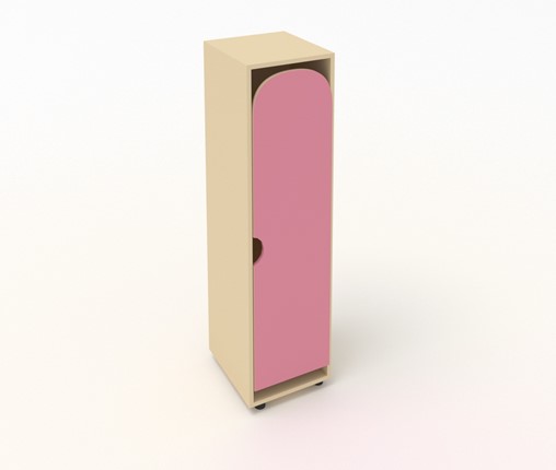 Шкаф-пенал детский ШГ1 Беж + Розовый в Вологде - изображение